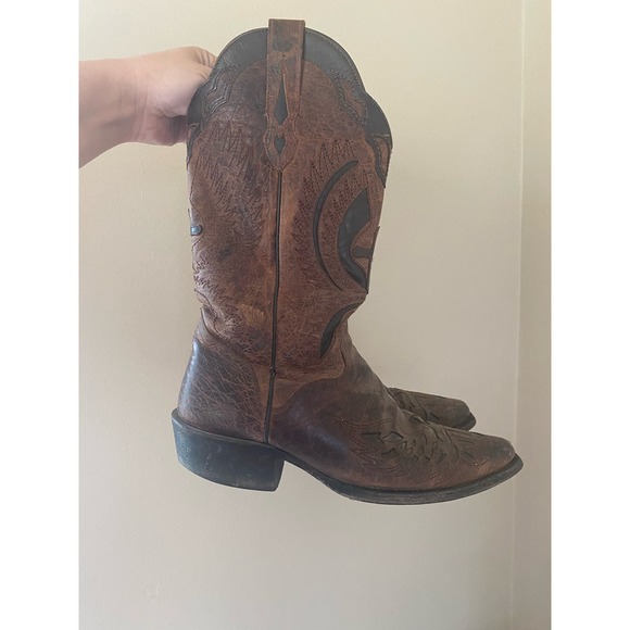 J.B. Dillon Other - JB Dillon leather embossed cross boots western size 8.